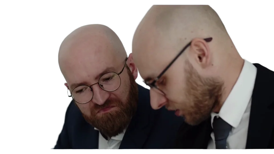 Processed video frame with a transparent background
